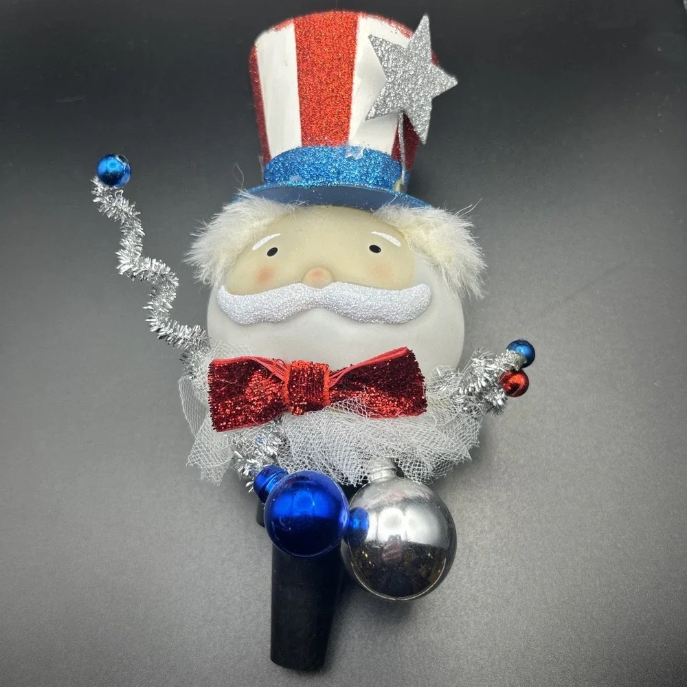 Patriotic Light Up Wine Cork 4th Of July USA 250 Top‎ Hat Uncle Sam